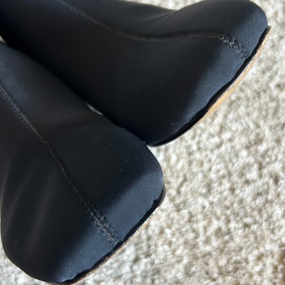 Donald J Pliner Black Jax Fabric Faux Croc Backing Ankle Bootie Block Heel SZ 9 - Picture 3 of 9